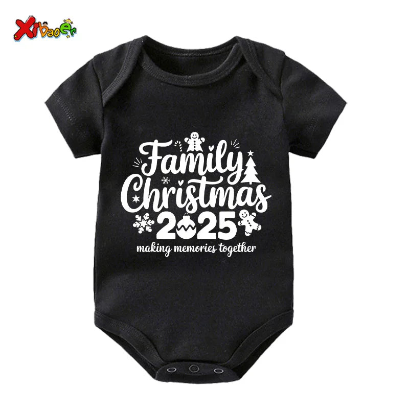 Family Matching Christmas Outfit Shirt 2025 Christmas Pajamas Set Matching Outfits Baby Girl Rompers Sleepwear Family Gift Shirt