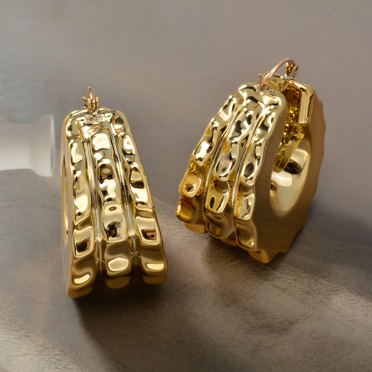 Maxy Hoop Earrings Girl's Gift Gold Plated Jewelry Sets Italian Ornaments Fashion Luxury Women Party Daily Wear