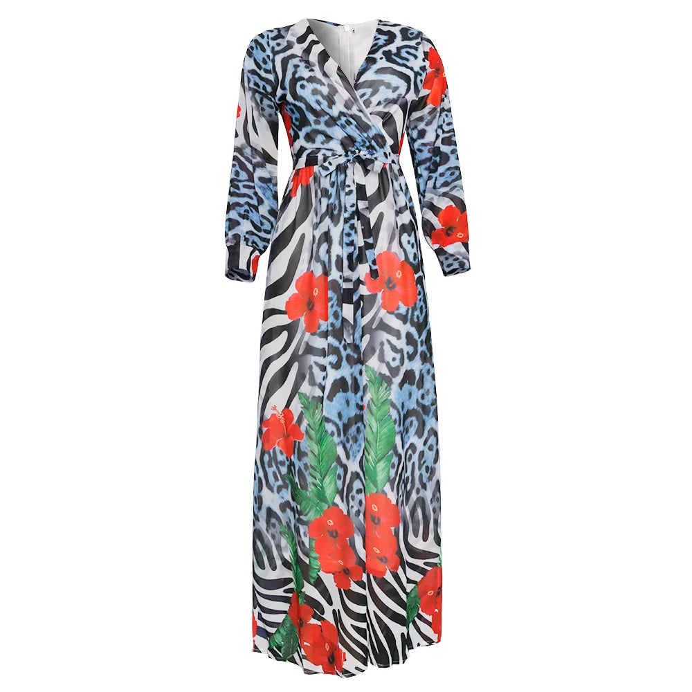 Amay Dresses for Women New Plus Size Evening Party Long Dress Africa Clothing Elegant Kaftan Muslim Chiffon Maxy dress