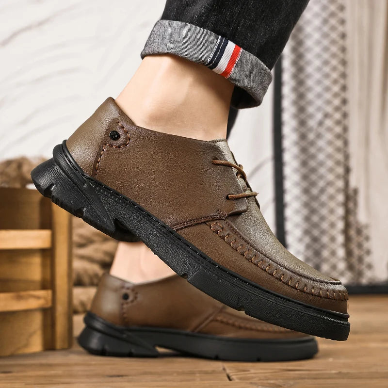 Visco Four Seasons Men's Casual Shoes Retro and high-quality styles Office and Business Outdoor comfortable adult shoes luxury