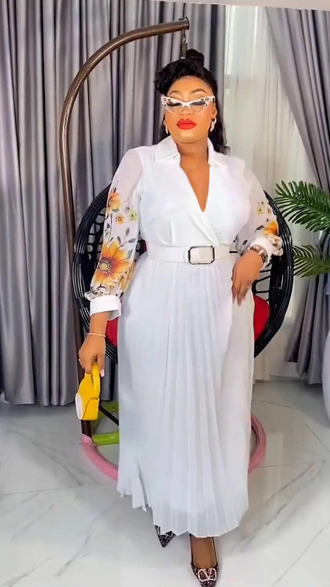 African Dresses for Women 2025 Plus Size Evening Party Long Dress Africa Clothing Elegant Kaftan Muslim Chiffon Maxi Dress