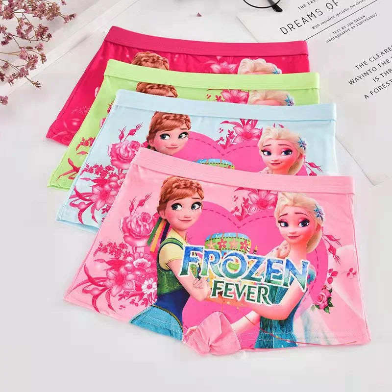 Babs 3pcs Anime Disney Frozen Children Underwear Kawaii Elsa Anna Princess Girl Underwear Cartoon Shorts Kids Gifts