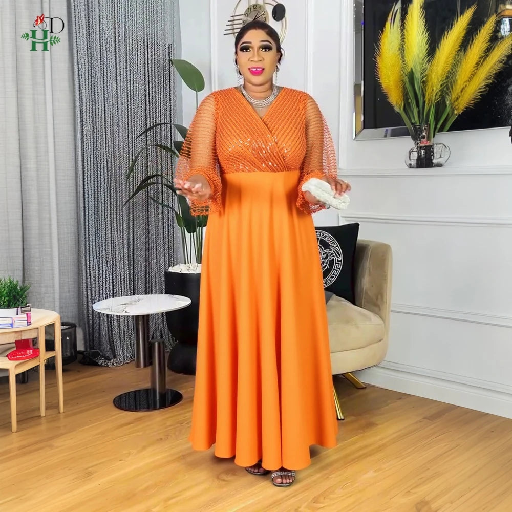 Maxy Women Clothes Luxury Wedding Party Maxy Fashion Dresses Evening Gown Turkey Sequin Robe Dress New