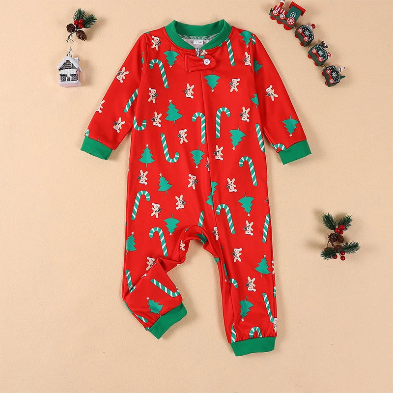 Matching Family Christmas Pajamas Set with Festive Letter and Holiday Print for Dad Mom and Kids - Cozy Sleepwear for the