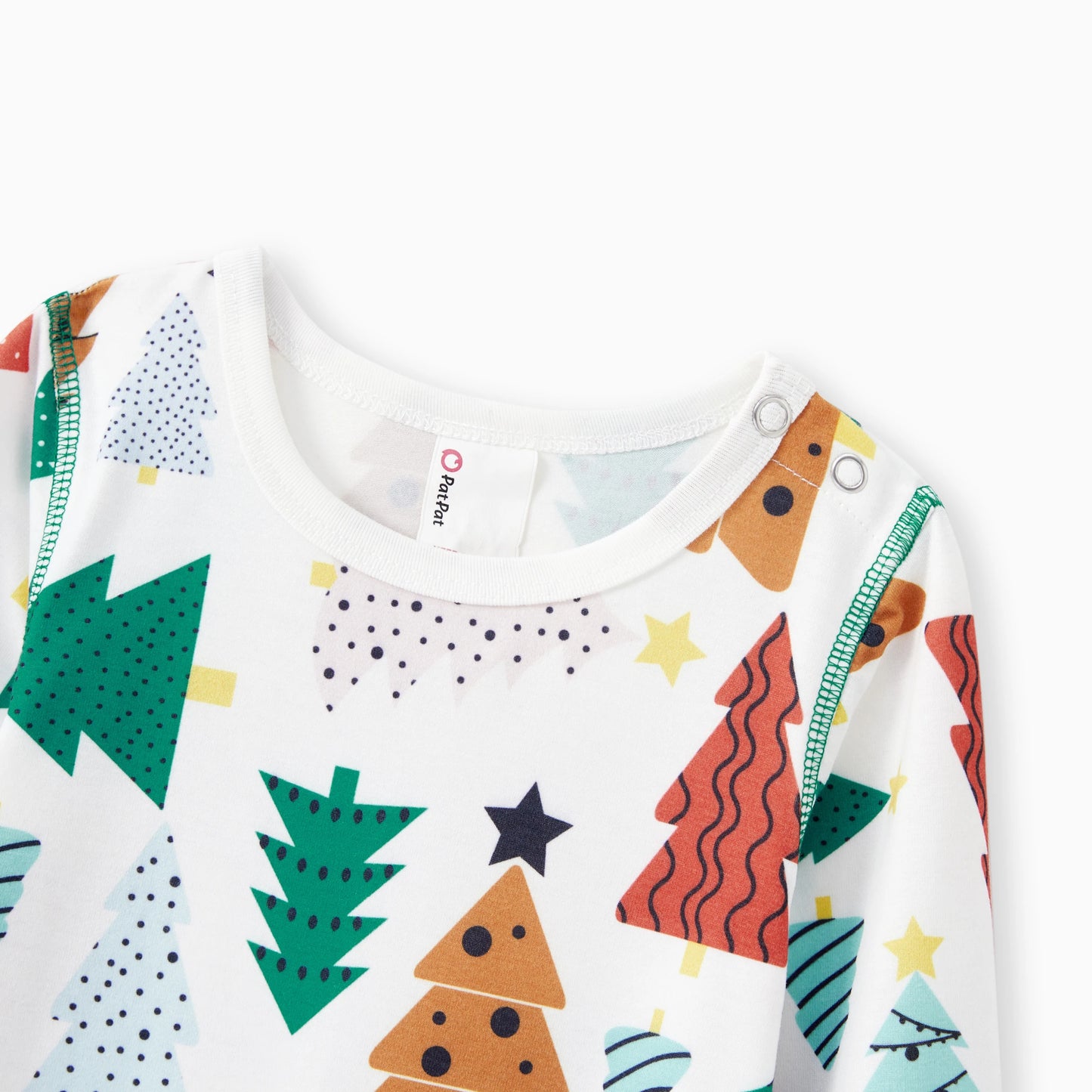 PatPat Christmas Pajamas Sets Family Matching Allover Christmas Tree Pattern Drawstring and Pockets Holiday