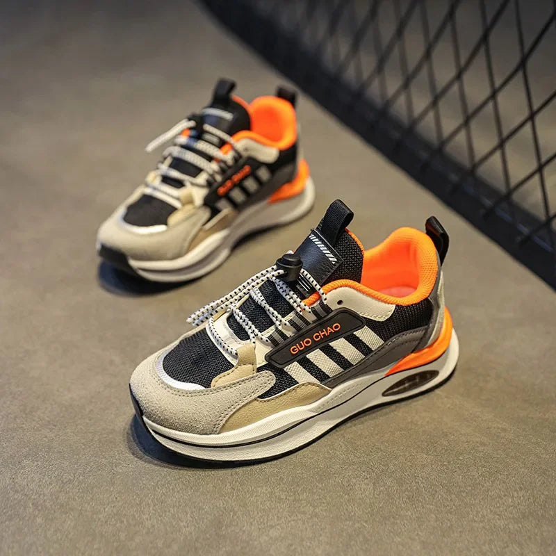 Maxy Children Sneakers Boys Casual Sneakers Kids Autumn New Mesh Breathable Casual Running Shoes Toddlers Design Platform Tennis Shoe