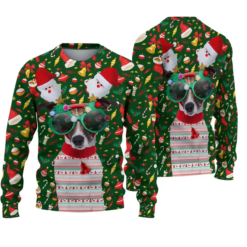 Maxy Fashion Spoof Ugly Christmas Sweater For Man Clothes Hip Hop Women Kids Men Sweatshirts Casual Pullovers Tracksuit Man Sweater