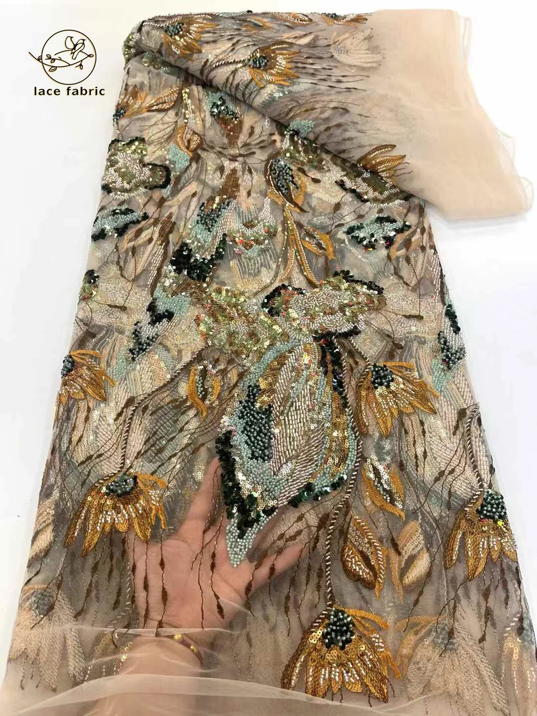 Maxy Lace Fabric High Quality Lace French Sequins Groom Embroidery Nigerian For Women Wedding Party Dress Fabric 5 Yards