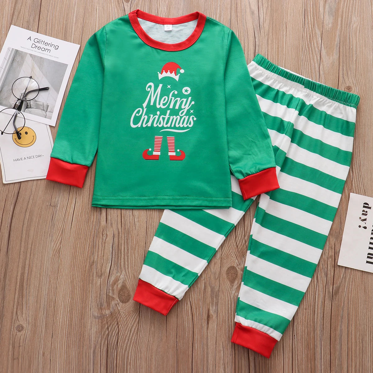 Christmas Family Matching Pajamas Set Mother Daughter Father Son Family Matching Outfit Clothes Baby Romper Sleepwear Pyjamas