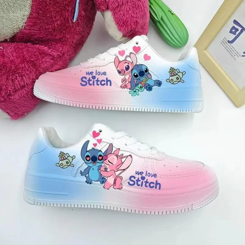 Maxy New Disney cartoon Stitch cute Casual shoes soft sports shoes for girlfriend gift EU size 35-44