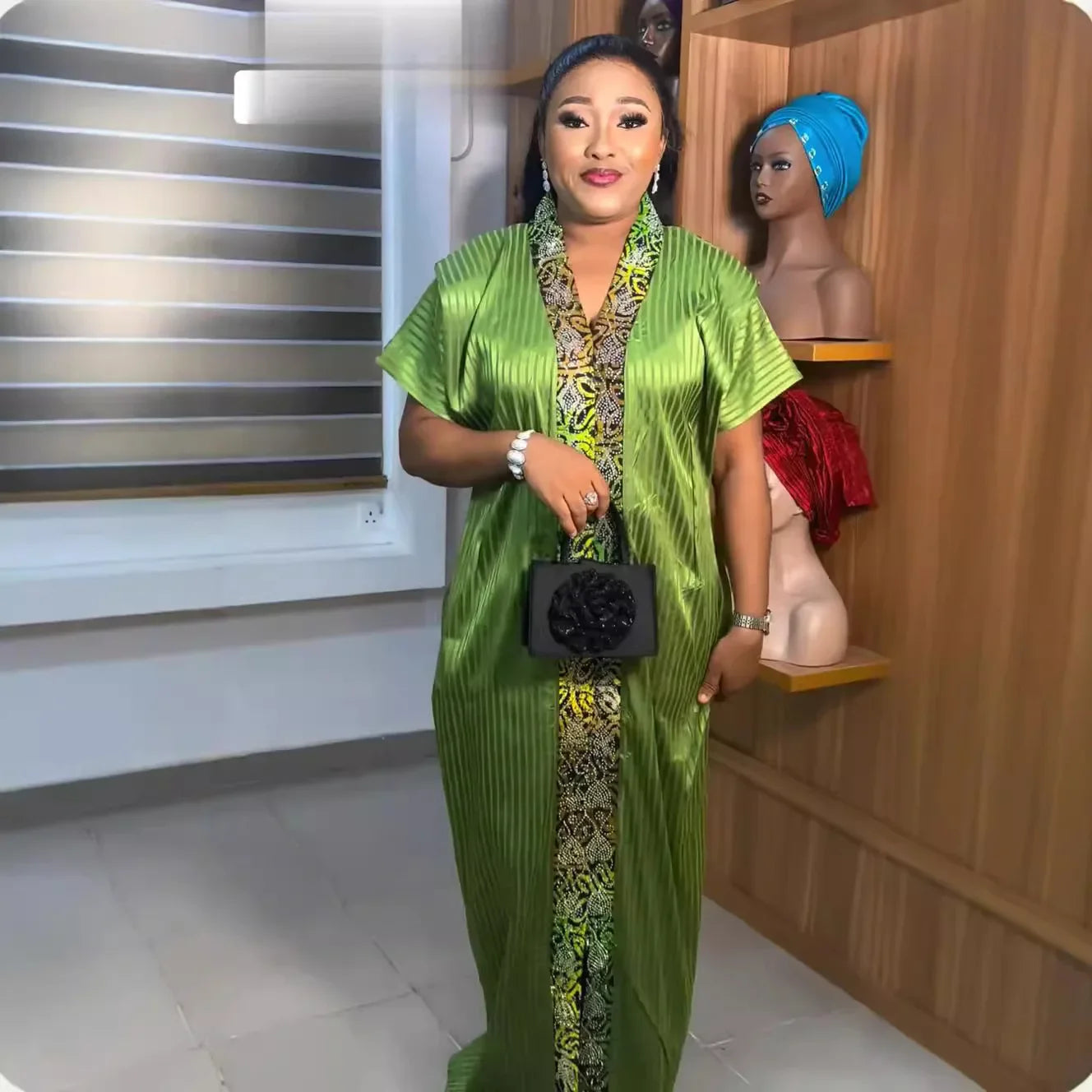 African Party Dresses for Women 2025 Elegant Turkey Muslim Maxi Dress Plus Size Fashion Half Sleeve Wedding Evening Gown