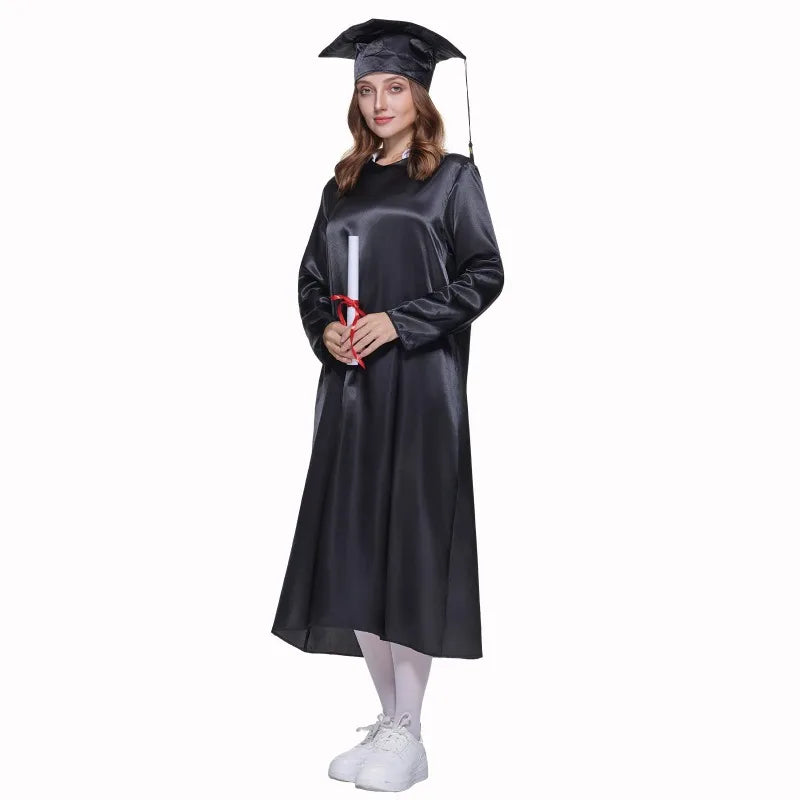 Maxy Unisex Graduation Cap Gown Tassel Set for Adult, High School & College Graduates Robe for Men Women Carnival Party