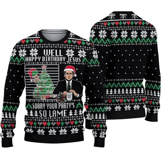 Maxy Fashion Spoof Ugly Christmas Sweater For Man Clothes Hip Hop Women Kids Men Sweatshirts Casual Pullovers Tracksuit Man Sweater