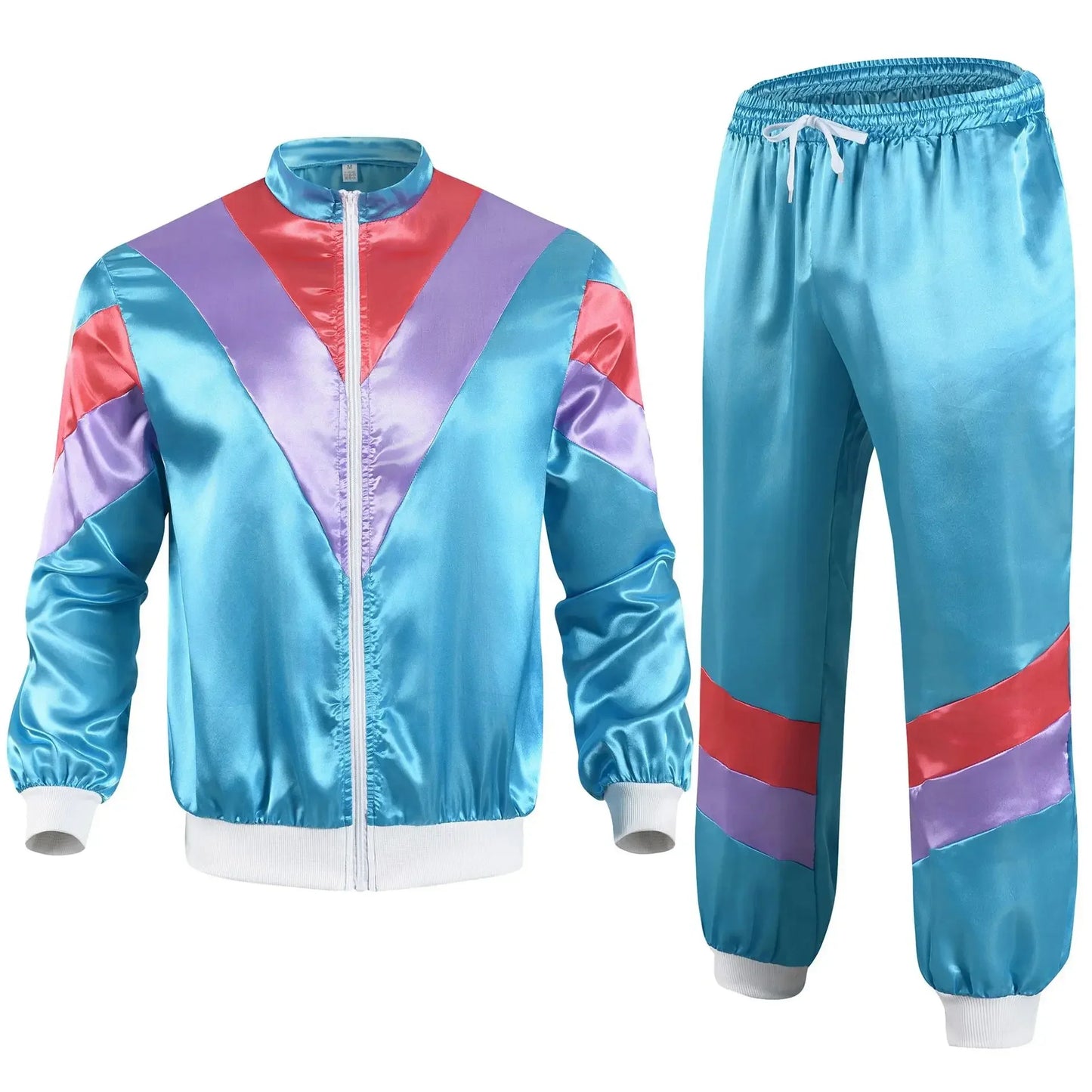 Maxy Disco Tracksuit 2pcs Jogging Wear Retro Style Carnival Theme Party Suit Live Cosplay Jacket and Pants  cosplay costumes