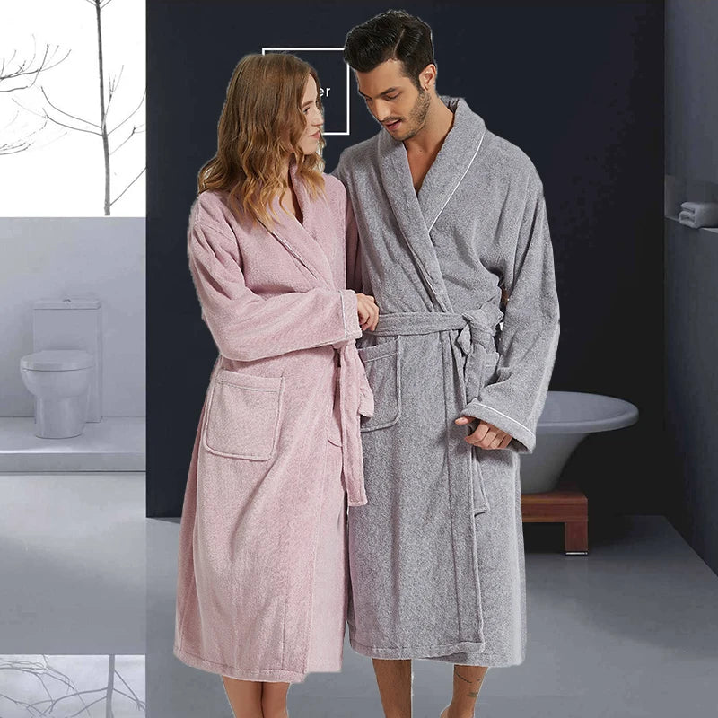 Summer Women Bathrobe Long Cotton Warm Nightgown Towel Bathrobe Thickening Plus Size XXL Autumn Winter Pajamas Home Service