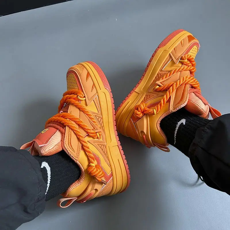 Maxy Plus Size 41 42 Retro Running Shoes Women Men's Sports Shoes Design Shoes Orange Chunky Sneakers Woman Big Size Casual Shoes