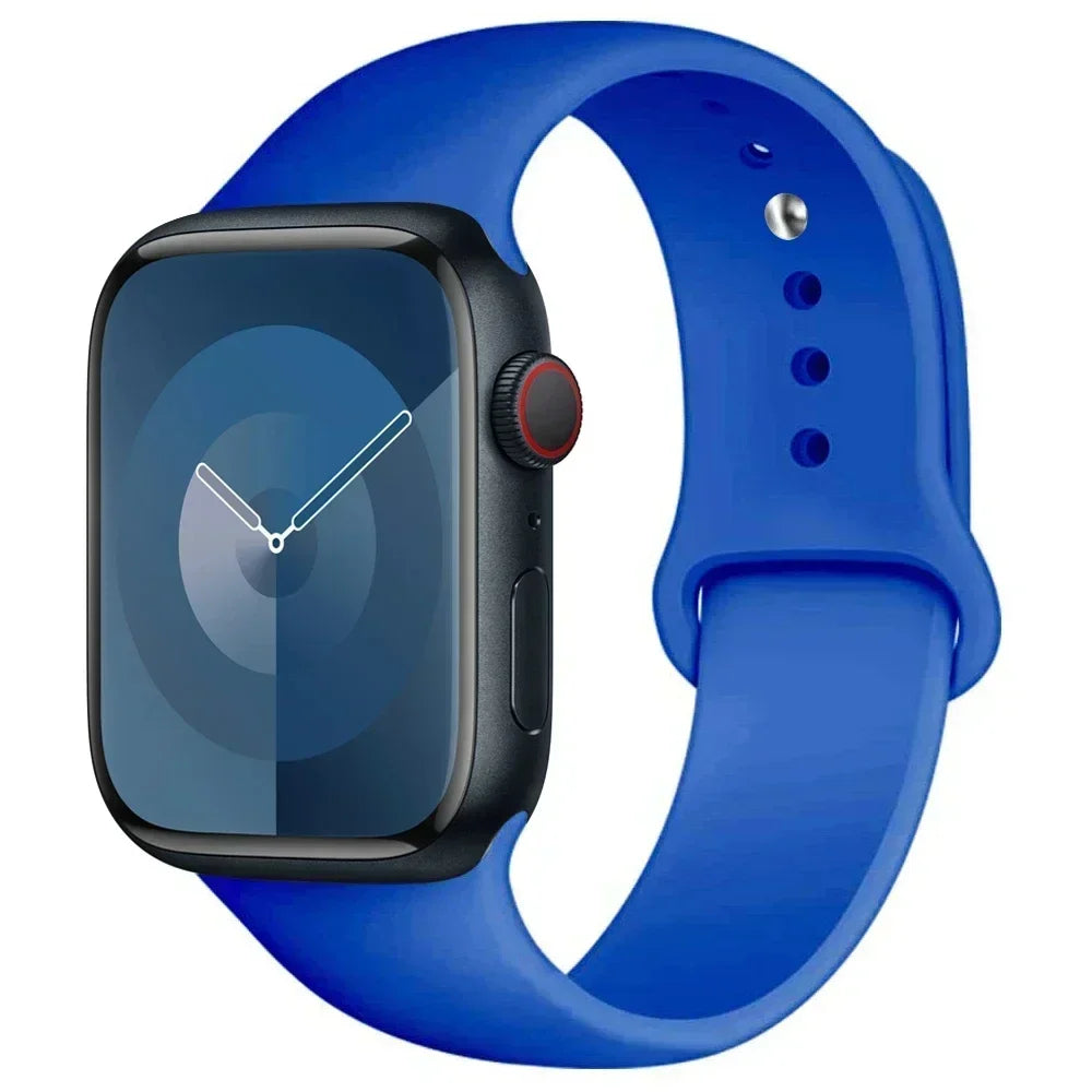 Maxy Silicone Band For Apple Watch strap 44mm 45mm 40mm 41mm 42-46mm sport bracelet iwatch series 8 7 6 5 4 9 10 11 SE-Ultra 2/3 49mm