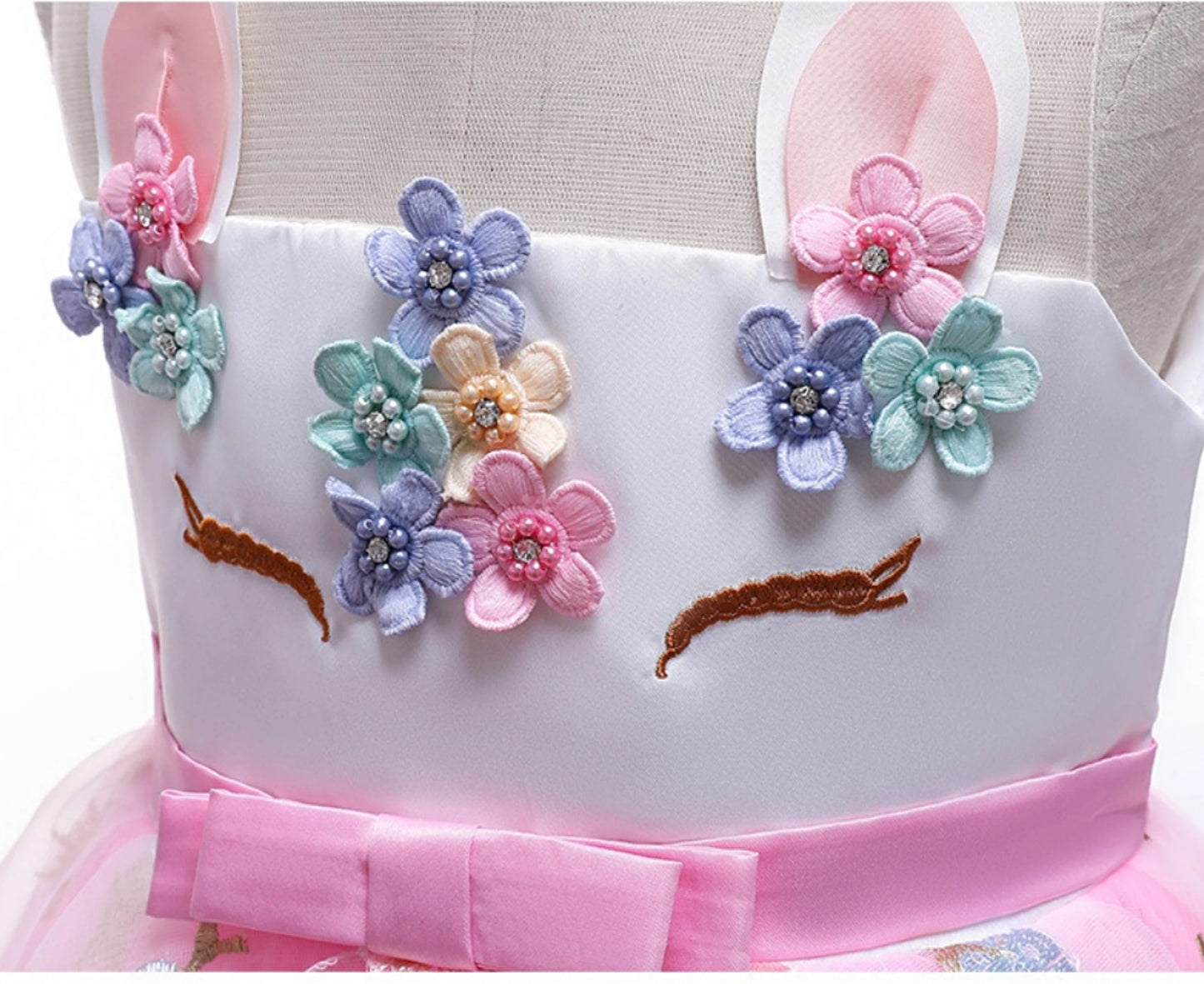 Maxy Unicorn Dress for Baby Girls Flower Princess Gown Kids Summer Clothes Toddler Girl Birthday Party Dress OLOME Bridesmaid Clothes