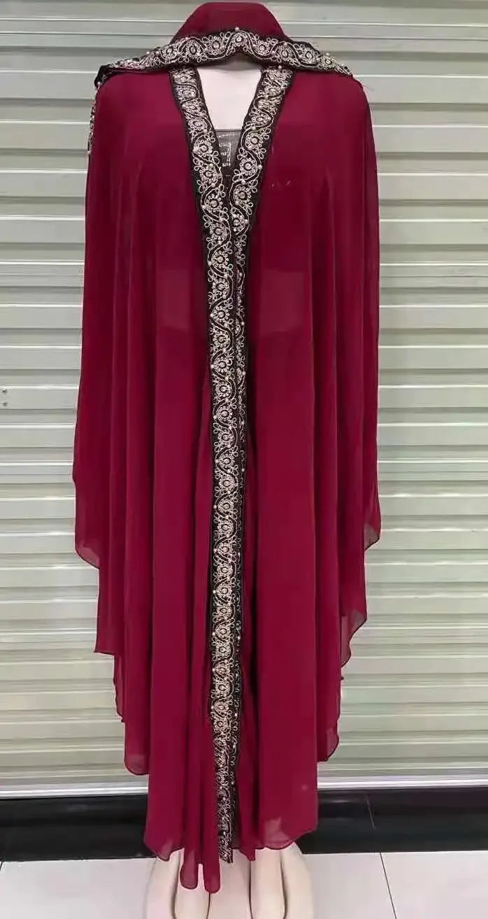 Maxy Ramadan Abaya Dubai Kaftan Muslim Hijab Dress African Evening Dresses for Women Kimono Robes Caftan Islam Clothes Muslim Abaya