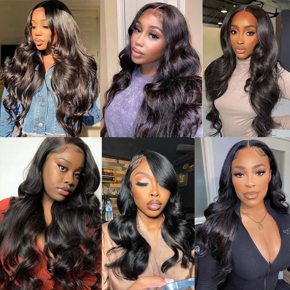 Vrvogue Wear And Go Glueless Wig Natural Black Body Wave Lace Front Wig 100% Human Hair 6x4 Lace Closure Wig For Woman On Sale