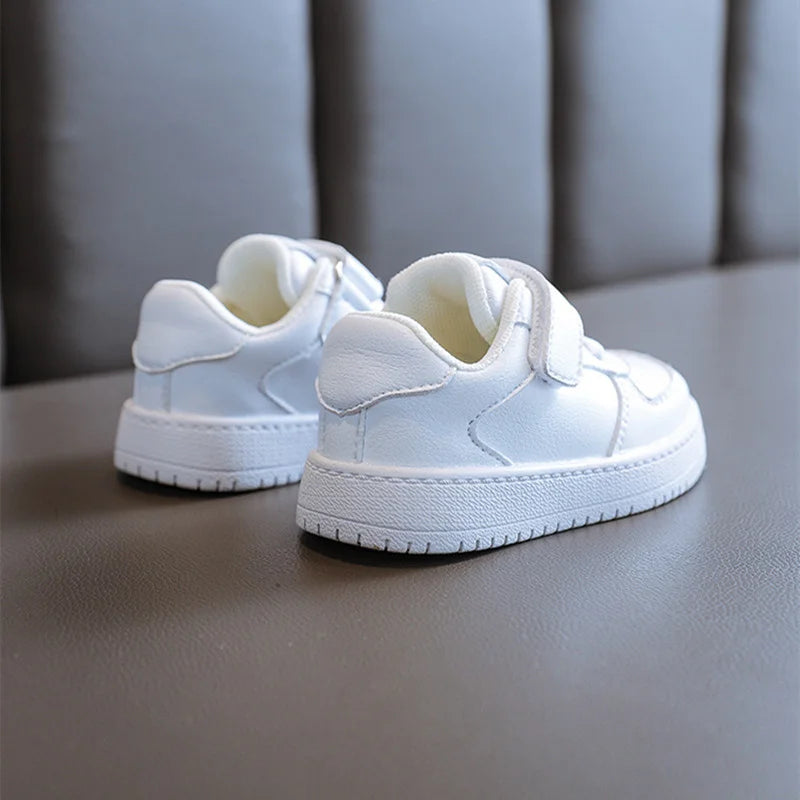 Maxy New Spring/Autumn Baby Walkers Shoes Soft Comfortable Toddler Shoes Rubber Non-Slip Boy Girl White Infant Sneaker