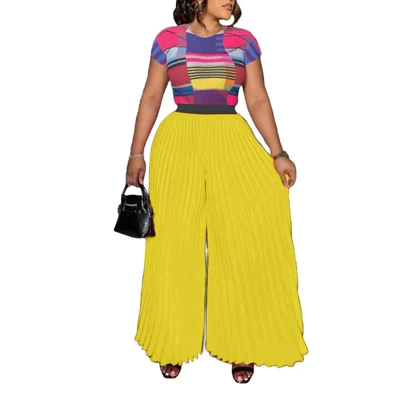 Amay 2 Piece Women Sets Dashiki African New Arrival Spring Summer Matching Sets Two Pieces Sets Top And Pants Suits Outfits Clothing