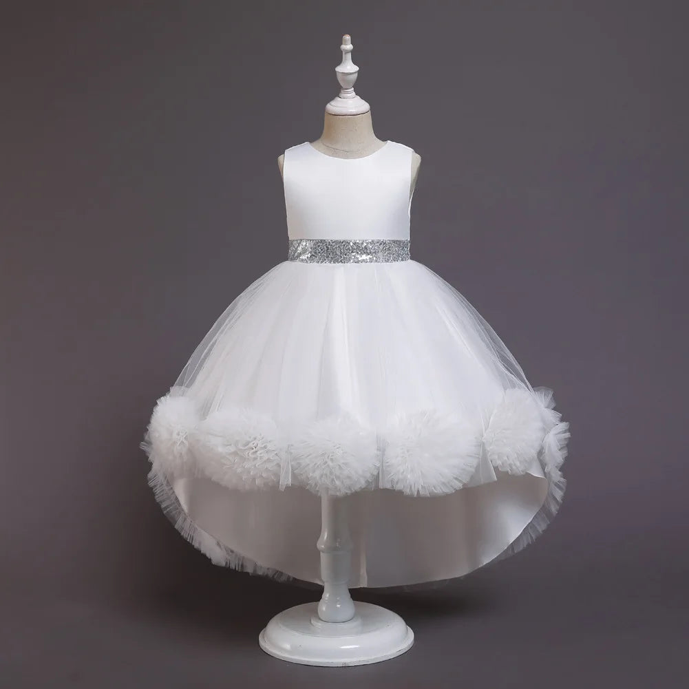 Maxy Princess Baby Girls Wedding Christening Dresses 2 To 7 10 Years Child Elegant Costume Gowns For Eid Evening Lilac Long Children's Clothes