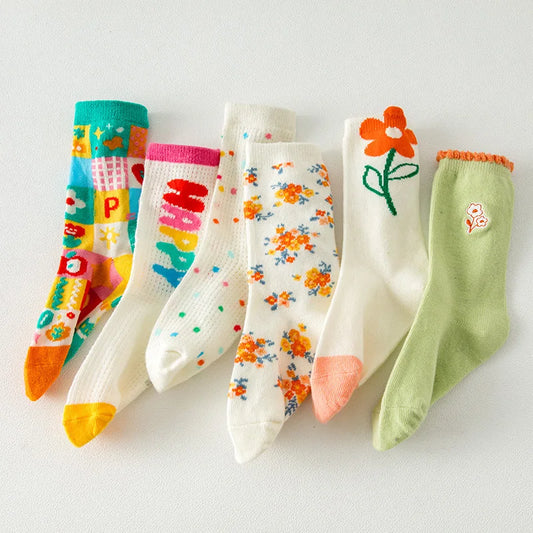 Maxy 3 Pairs 1 To 12 Years Children's Socks Spring Summer Baby Boys Girls Cotton Mesh Breathable Thin Soft Cute Socks Kids Socks