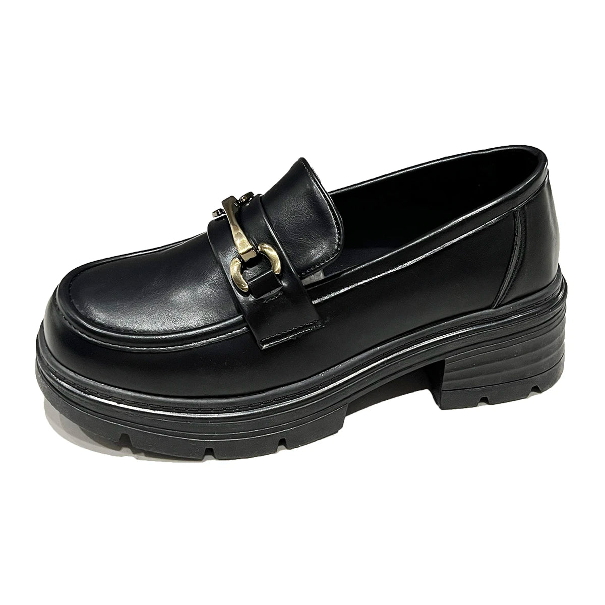 Maxy Hight Quality Spring New Business Casual Style Black Patent Leather Loafer For Women's Daily Dress Height Increasing Shoes