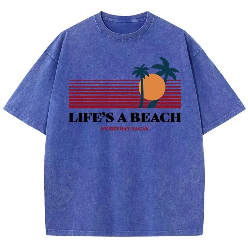 Macy Life'S A Bea Evertday Vacay Printed T Shirts Femme Chic S-Xxxl T-Shirts Design Casual Tee Shirt Senior Street Short Sleeve