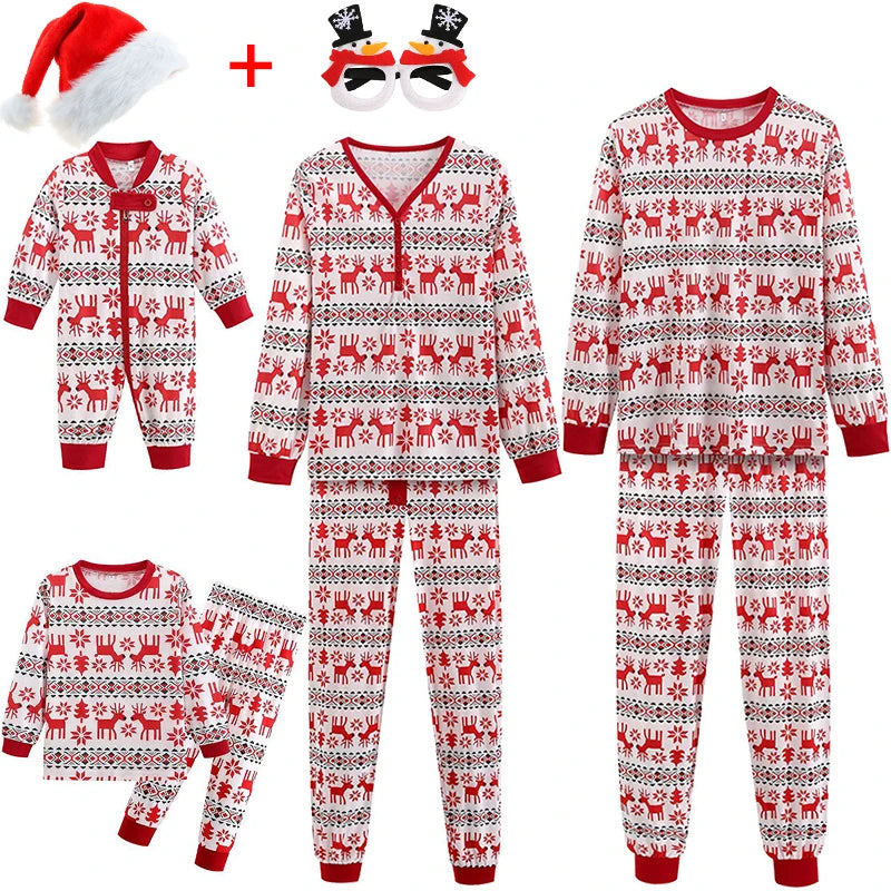 Classic Christmas Pajamas Family Matching Outfits Xmas T-shirt Pants Clothing Set Mother Kids Boys Girls Baby Pijama Loungewear