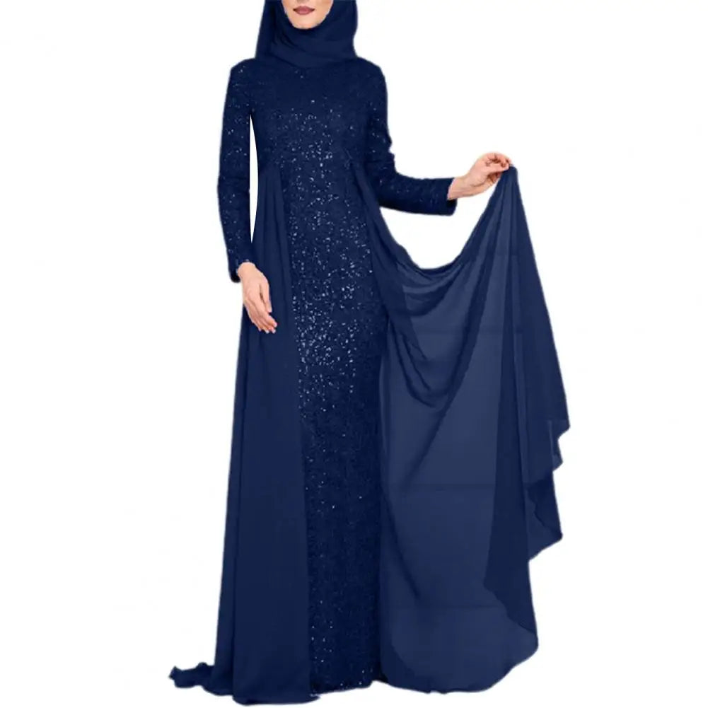 Maxy Elegant Shiny Sequins Women Gown Dress Waist Tight Hip Wrap Bodycon Party Maxi Dress Fashion Holiday Shining Evening Long Dress