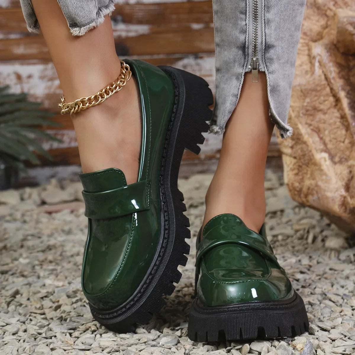 Maxy Hot Sale Loafers Spring Fashion Women's Pumps Classic Round Platform Pumps Trend Versatile Office Lady Shoes Zapatos