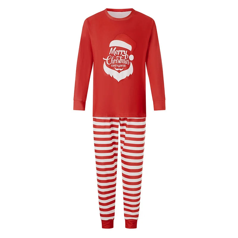 Festive Family Matching Pajamas Set with Reindeer Print Tops and Cozy Plaid Pants for Christmas Sleepwear