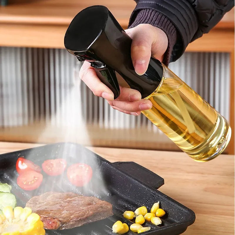 Maxy 200/300/500ml Oil Spray Bottle BBQ Cooking Olive Oil Sprayer Plastic Baking Oil Spray Empty Bottle Vinegar Bottle Or  Oil brush