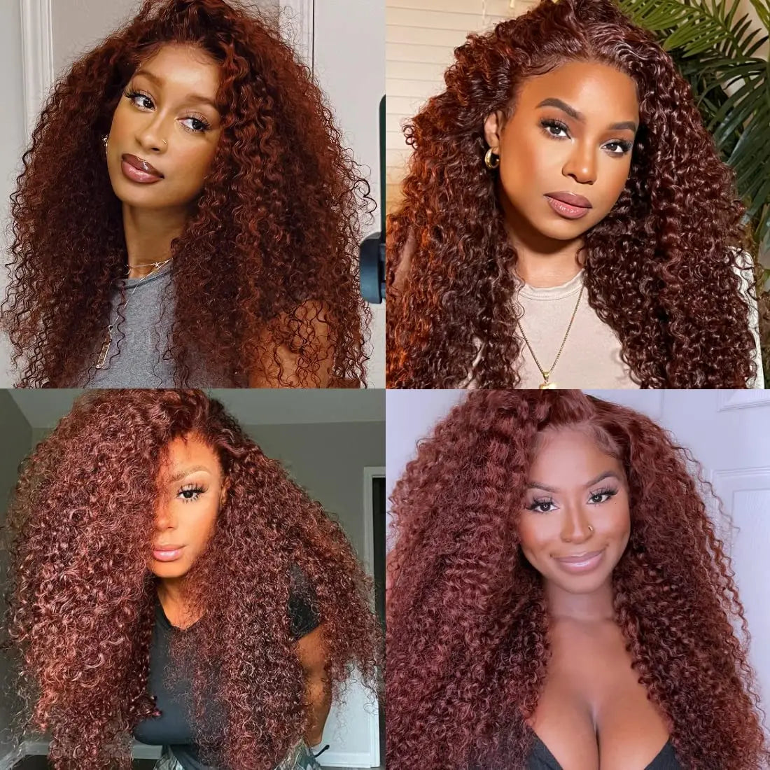 Amay Reddish Brown Deep Wave 13x4 13x6 Lace Front Human Hair Wigs Remy Brazilian Curly Wigs For Women Colored Wigs Glueless 180%