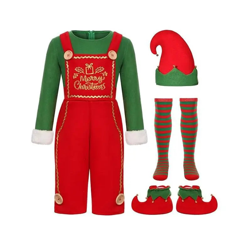 Kid & Adult Christmas christmas Elf Boys Girls Cosplay Family Match Carnival Party Santa Claus Children Costume