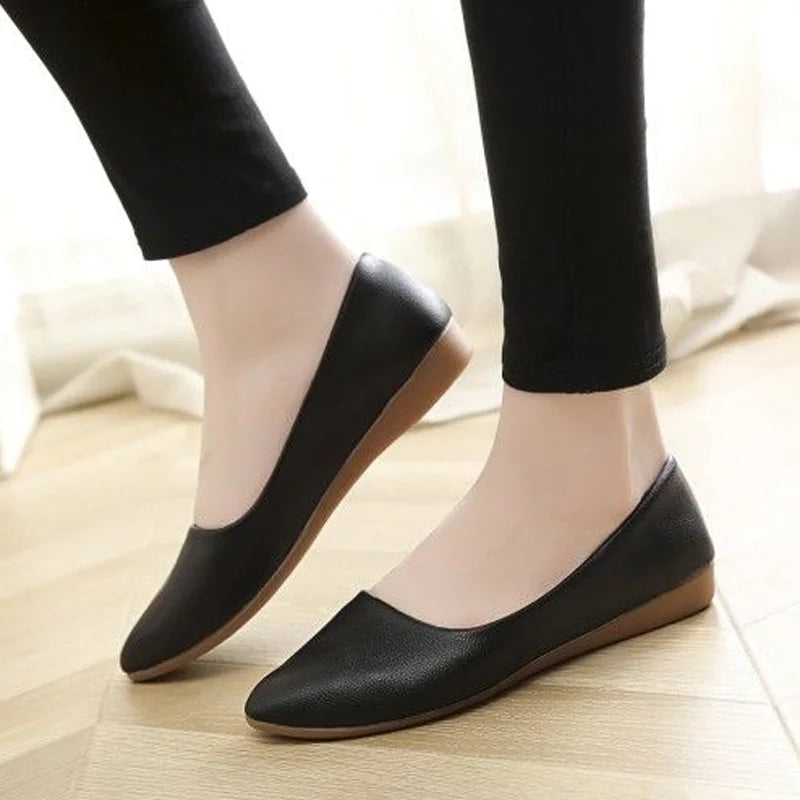 Maxy New women's shoes pointed toe flat soft sole casual women's shoes