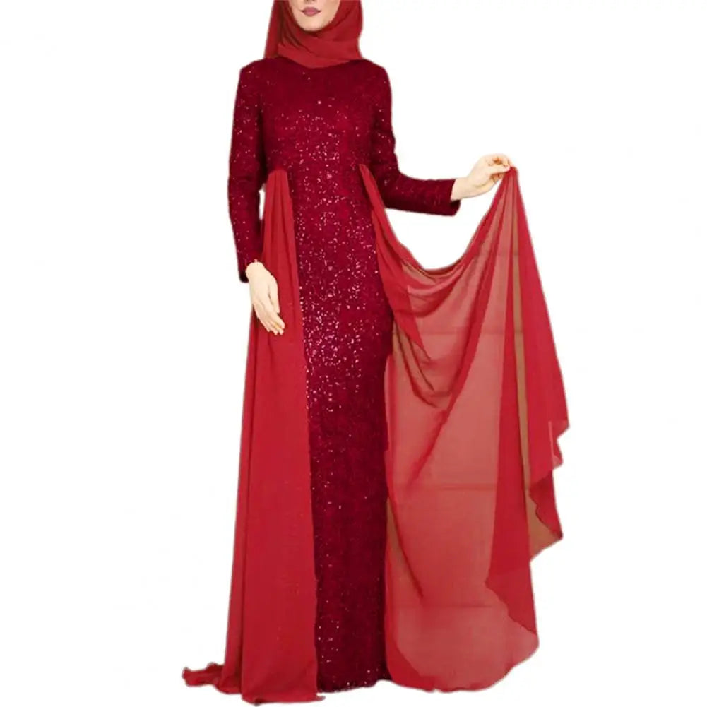 Maxy Elegant Shiny Sequins Women Gown Dress Waist Tight Hip Wrap Bodycon Party Maxi Dress Fashion Holiday Shining Evening Long Dress