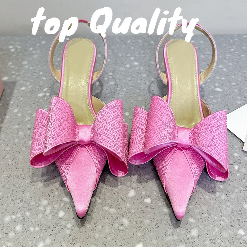 Visco Fashion Sandilya's Woman High-heeled Shoes Women Summer Party Dress Shoes Thin High Heels Sandals  Rhinestone Chain Decor