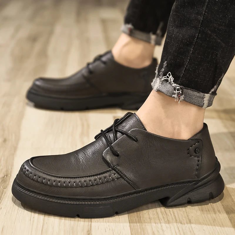 Visco Four Seasons Men's Casual Shoes Retro and high-quality styles Office and Business Outdoor comfortable adult shoes luxury