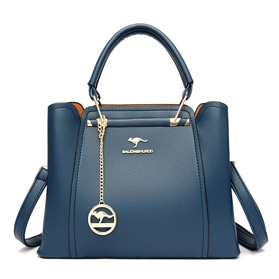 Maxy 3 Layers Large Capacity Women Tote Bag Soft Leather Luxury Handbags Women Bags Designer Solid Color Crossbody Bag Hand Bags