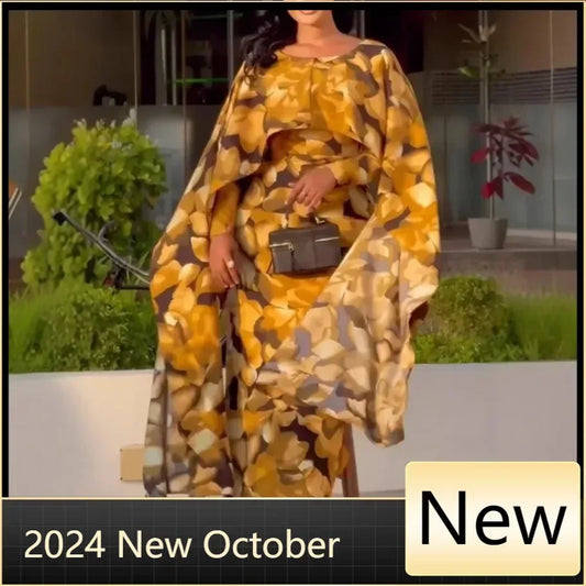 Amay Dresses For Women Elegant Dashiki Spring Autumn Maxy Dress Ladies Traditional Africa Clothing Fairy Long Dress