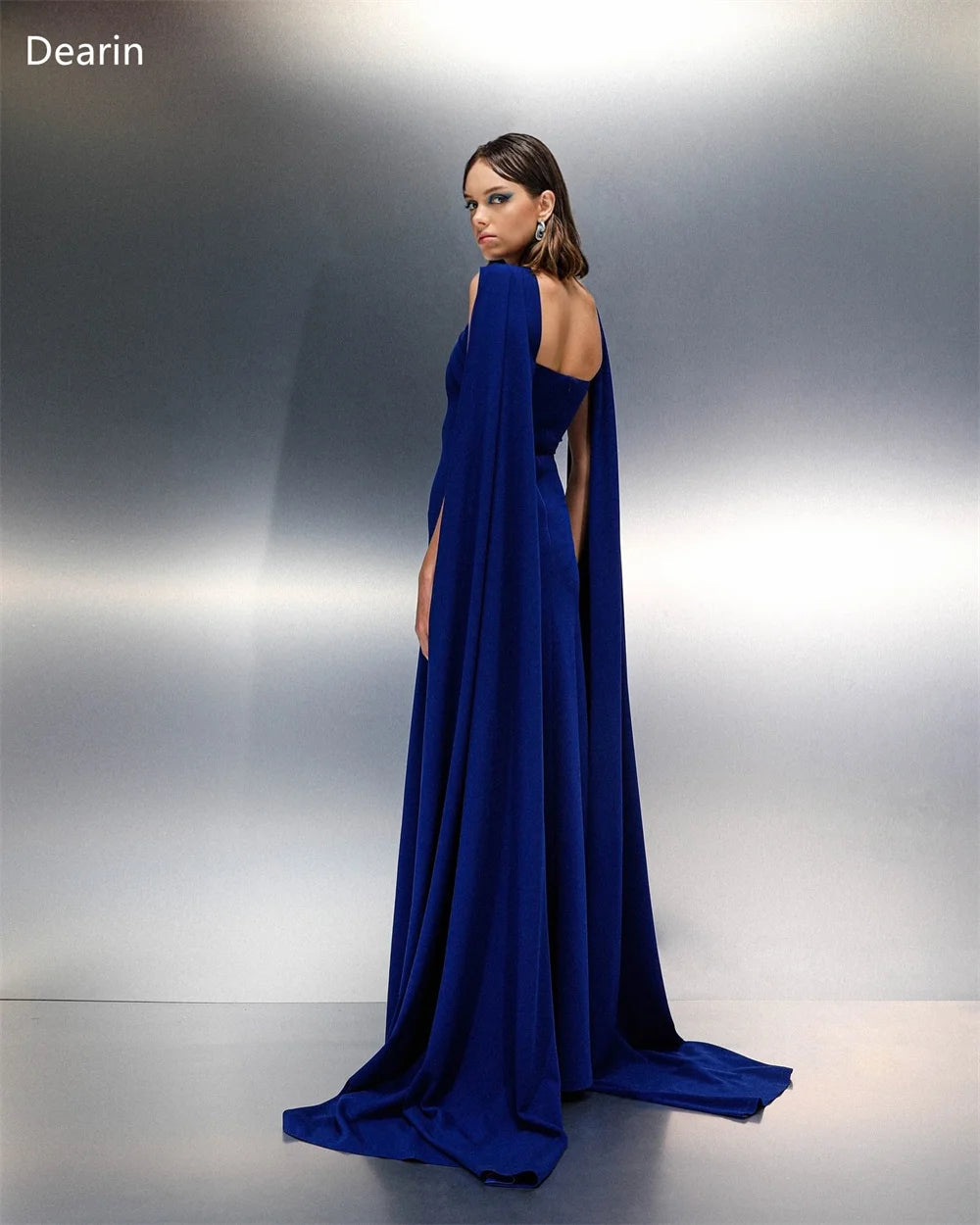 Maxy Customized Formal Gown Dearin Halter A-line Floor Length Skirts Draped Sleeveless Bespoke Occasion Dresses Saudi Arabia Prom Eve