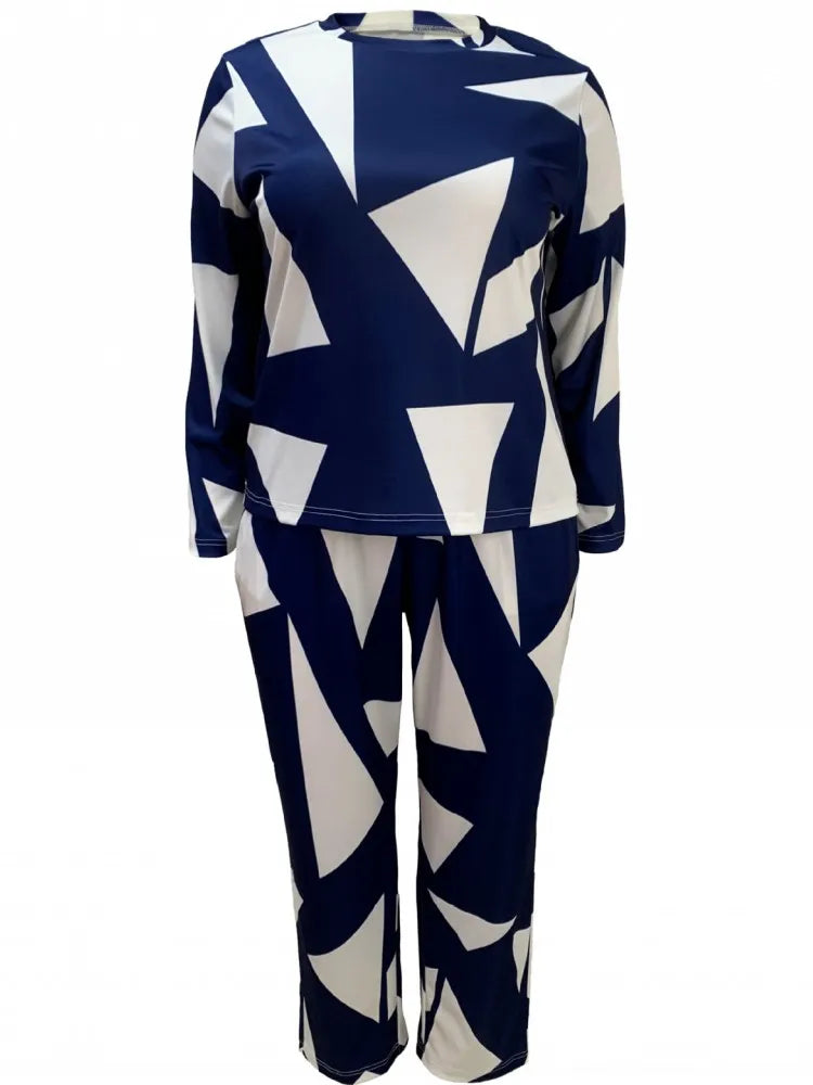 Maxy 2 Piece Women Sets New Arrival Plus Size Spring Autumn Matching Sets Top And Pants Suits Outfits Oversized Clothing