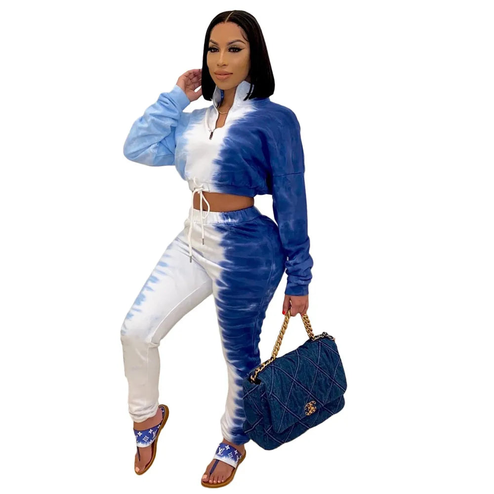 Women Jogging Suit Two Piece Set Sportwear 2020 Fall Winter Tracksuit Women Clothes Crop Top and Pants Sweat Suit Matching Sets