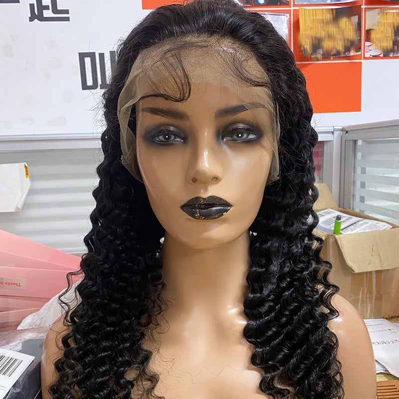 Maxy Glueless Real Human hair Wigs Lace Frontal Wig Pre Plucked With Baby Hair Brazilian Blond  Remy Loose Curly Human Hair Wigs