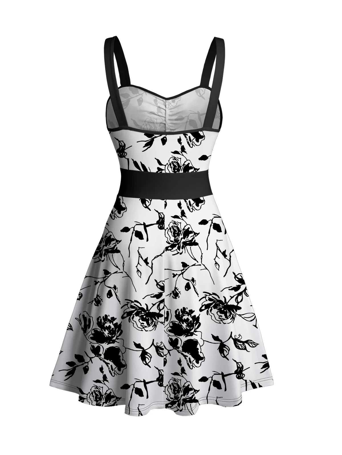 Maxy Dress for Couple Set Paisley Print Women's Lace-Up Cami Dress and Men's Roll Up Button Up Shirt Hawaii Outfit