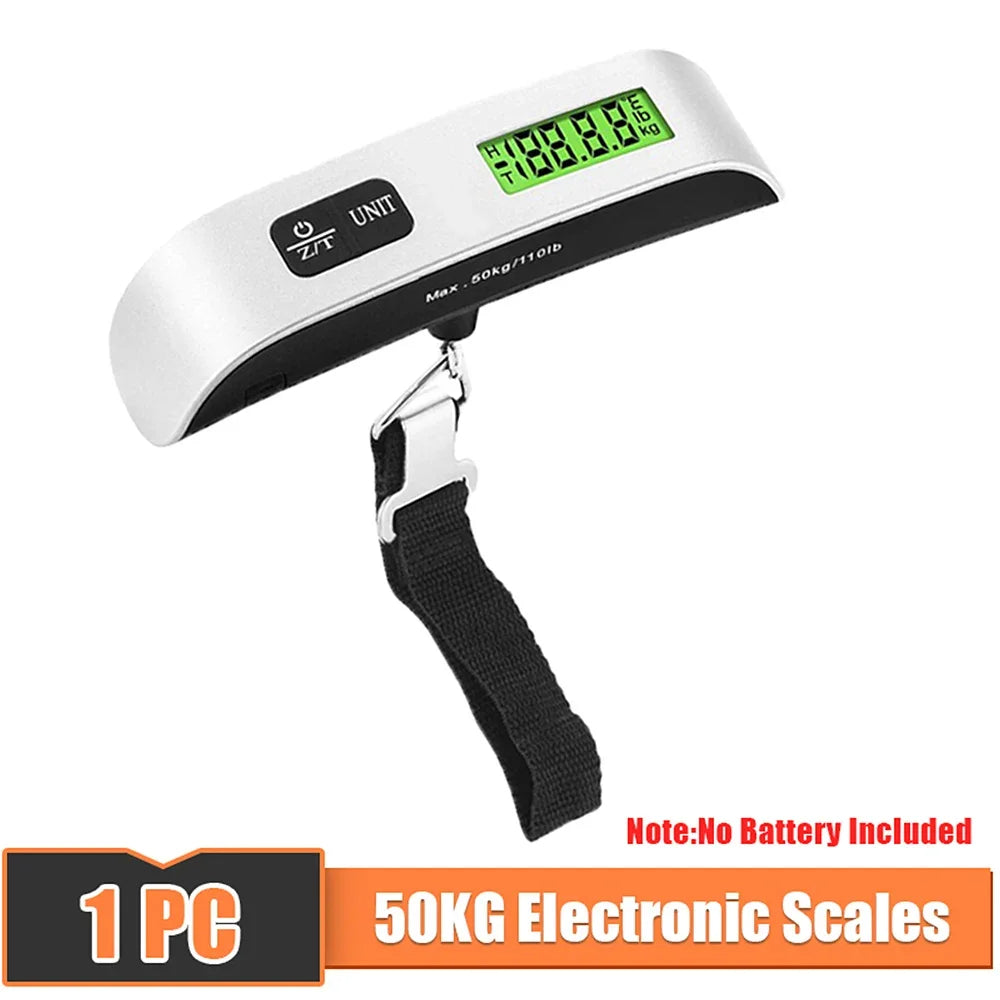 Maxy 50kg Portable Hanging Scale Electronic Hand Luggage Scale Digital Display Suitcase 110lb Travel Baggage Bag Weighing Tools