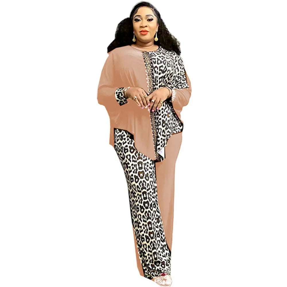 Maxy 2 Piece Women Sets Dashiki African New Arrival Spring Autumn Matching Sets Two Pieces Sets Top Pants Suits Outfits Clothing